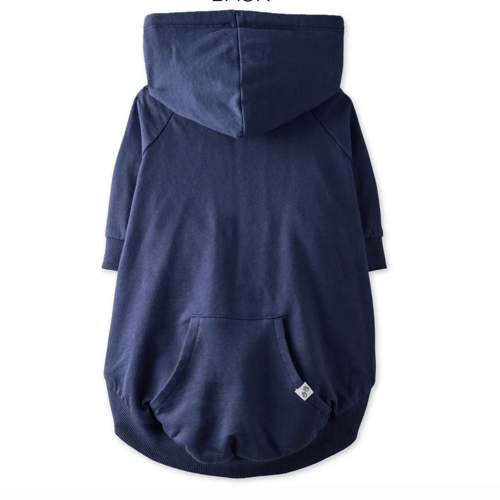 PetPassion Rocky Comfy Dog Hoodie Navy Blue XXS Organic Cotton 9